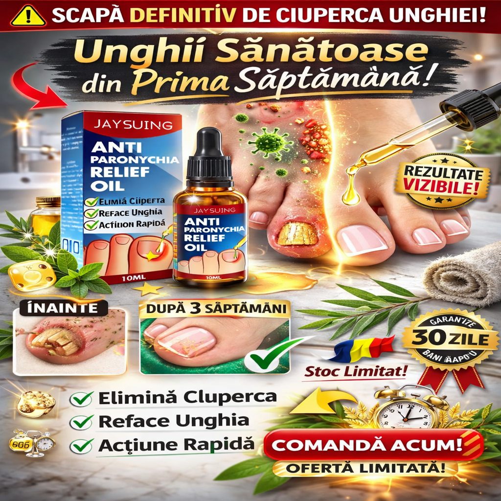 Ulei esential antimicoze, Unghii Ingrosate, Ciuperca unghiei, Anti-Paronychia si intarirea placii unghiale